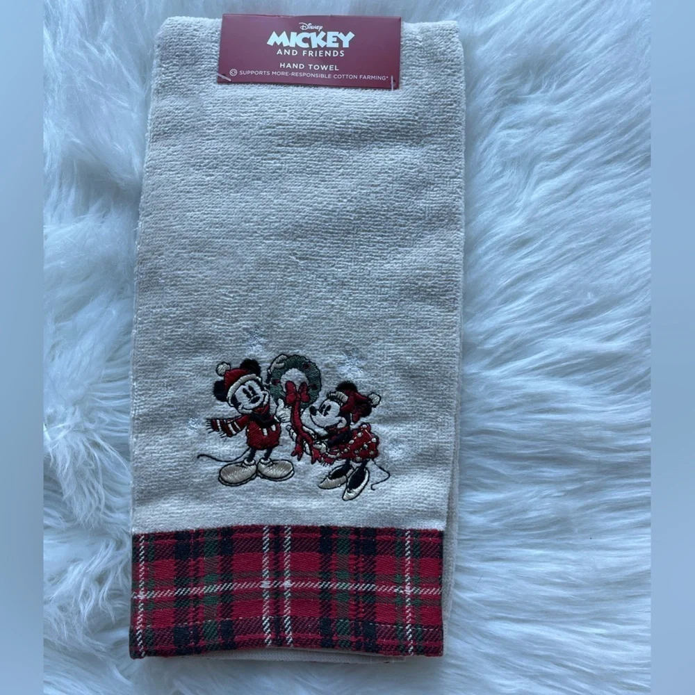 🆕 DISNEY Mickey and Minnie Shower Curtain Bath Rug  Hand Towel Bathroom Set